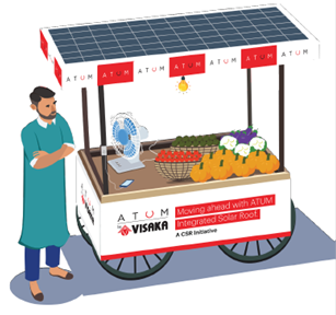 Visaka Industries Displays Benefits of its Product ATUM, donates 18 Pushcarts worth more than 7Lac